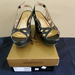 Thalia Sodi black wedge sandal
